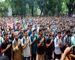 সুনামগঞ্জে গ্রেপ্তার হওয়া ৩৪জন রাজনীতিতে জড়িত থাকলে শাস্তি চান বুয়েট শিক্ষার্থীরা